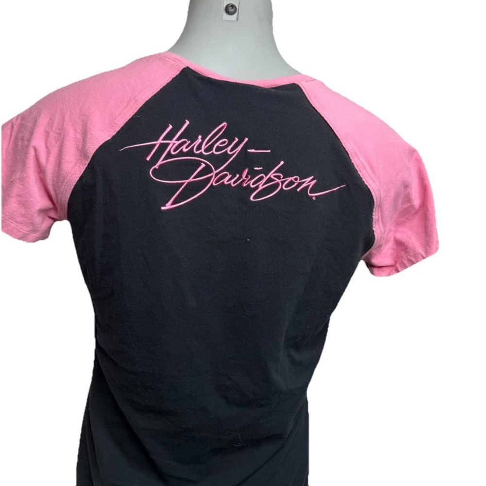 Harley-Davidson Pink and Black Tee